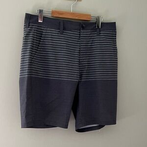 Vans Men's Charcoal Striped Flat Front Shorts